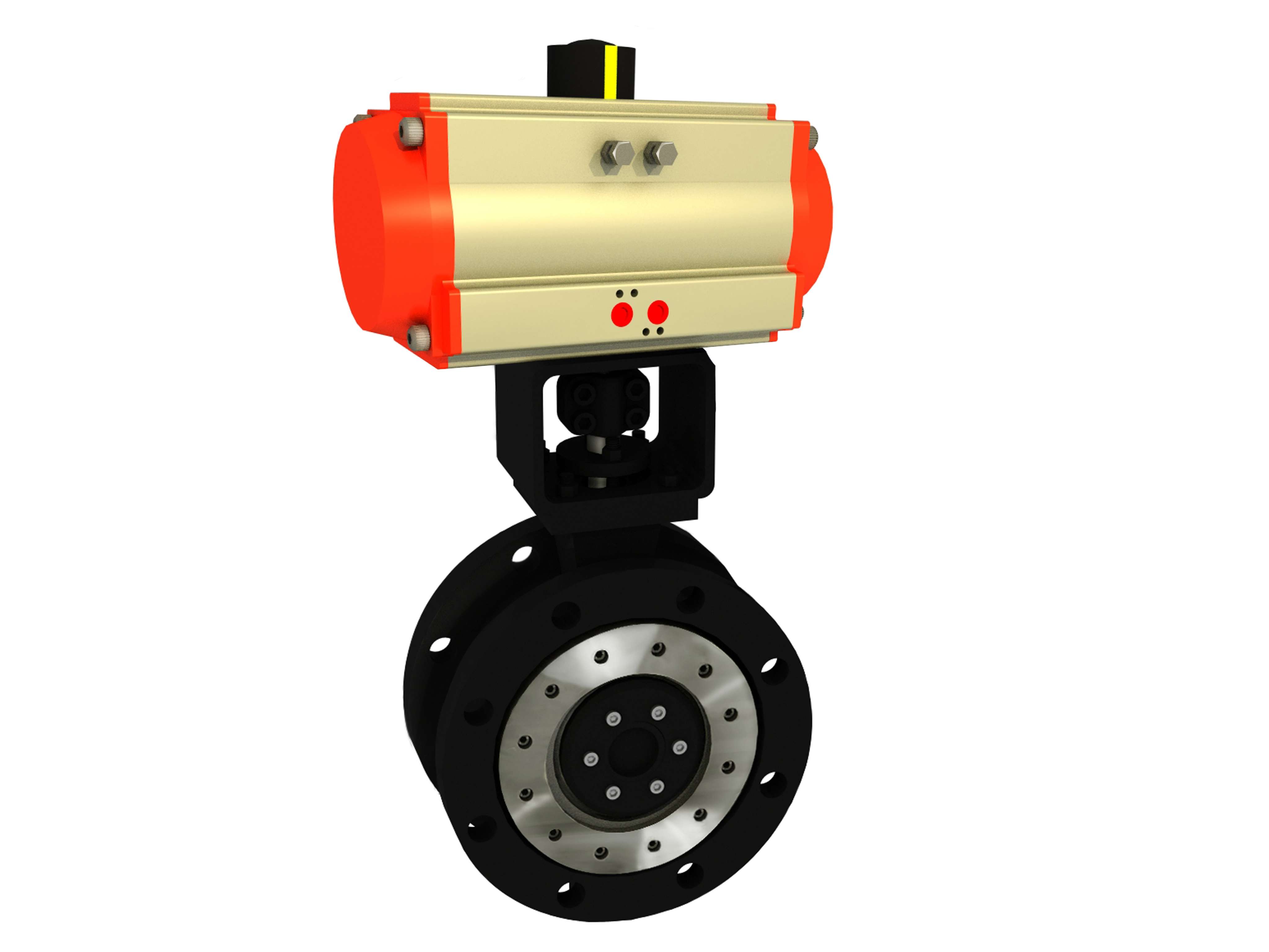 气动三偏心法兰蝶阀